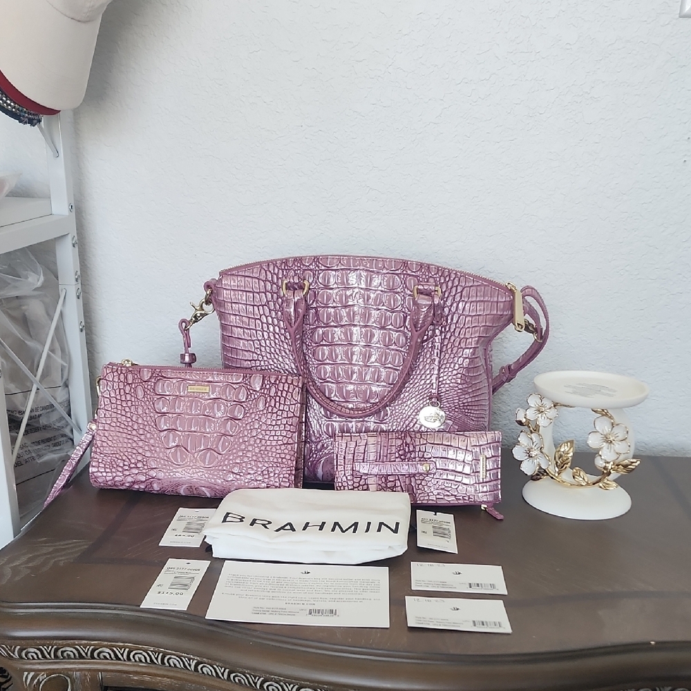 Brahmin Duxbury Mulberry Potion Purse Set